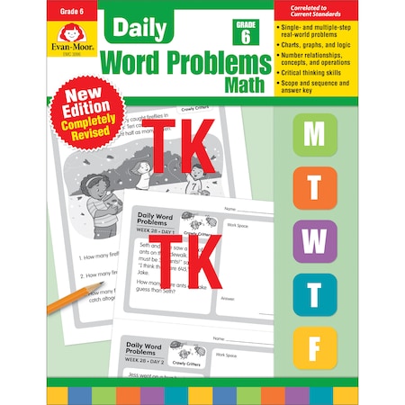 Evan-Moor Educational Publishers Daily Word Problems Math, Teachers Edition, Grade 6 3096